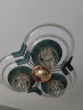 Vendo Preciosa lámpara cristal techo.3 puntos luz.