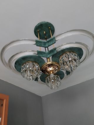 Vendo Preciosa lámpara cristal techo.3 puntos luz.
