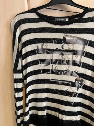 Camiseta de rayas estampada talla s