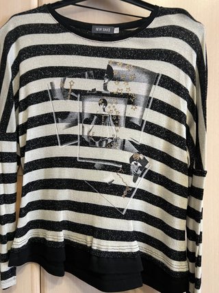 Camiseta de rayas estampada talla s