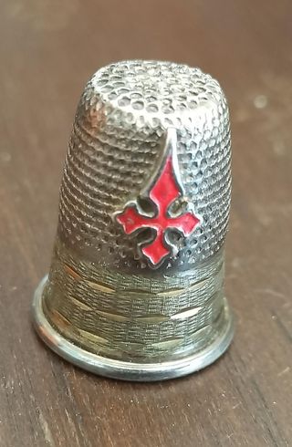 antiguo dedal plata 