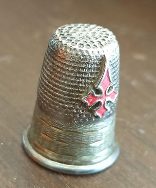 antiguo dedal plata 