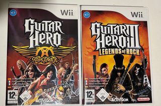 Guitarras Guitar Hero Wii + 2 juegos Guitars Hero