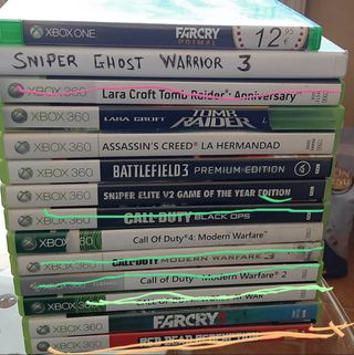 Se venden juegos compatibles con X box one uno 5€