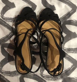 Sandalias de tacón negras