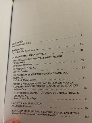 Libro Los milenarismos en la Historia