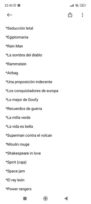 Variedad cintas video