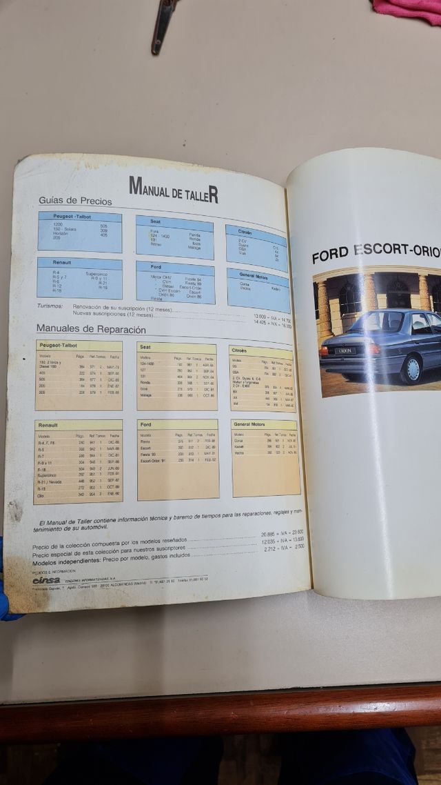 Manual taller Ford Escort Orion