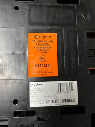 SILLA COCHE MARCA CYBEX SOLUTION Q2 FIX