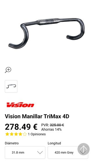 Manillar Vision Trimax Carbon 4D