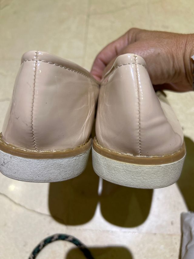 Mocasines charol rosa pastel T.38 COMO NUEVOS