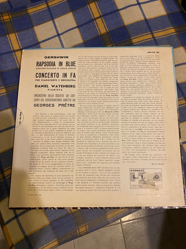 Gershwin - Rapsodia in blue, Concerto in fa 1963