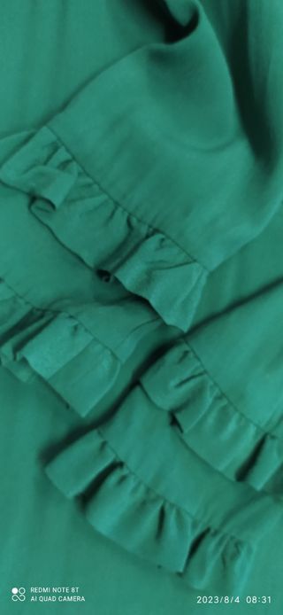 Vestito in crepe di viscosa verde