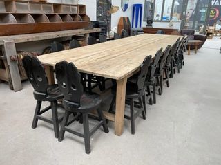 Mesa 4 metros rústica madera 