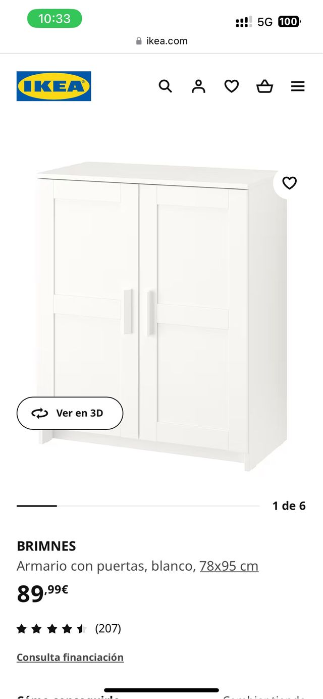 Armario con puertas blanco