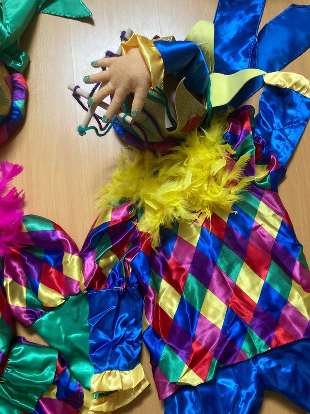 Disfraz familiar arlequín marioneta