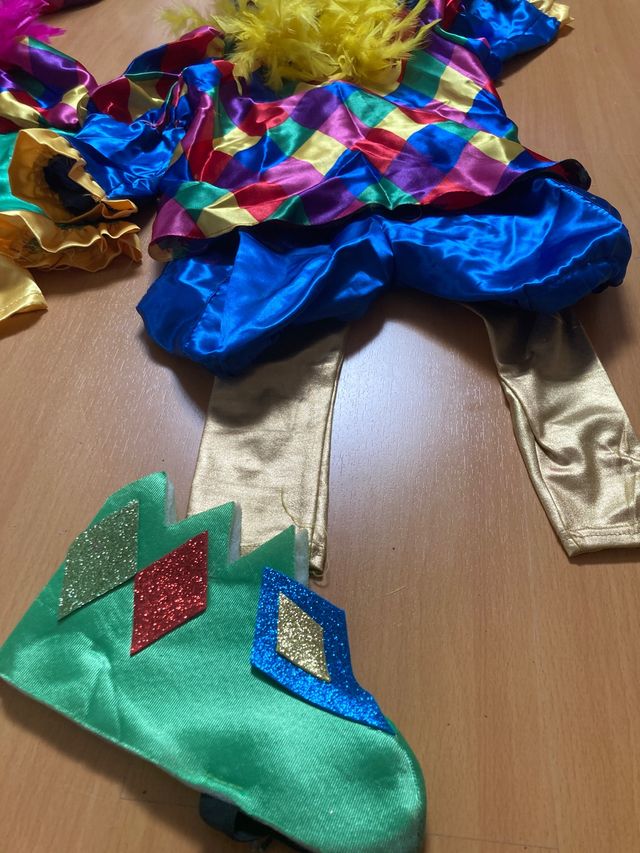 Disfraz familiar arlequín marioneta