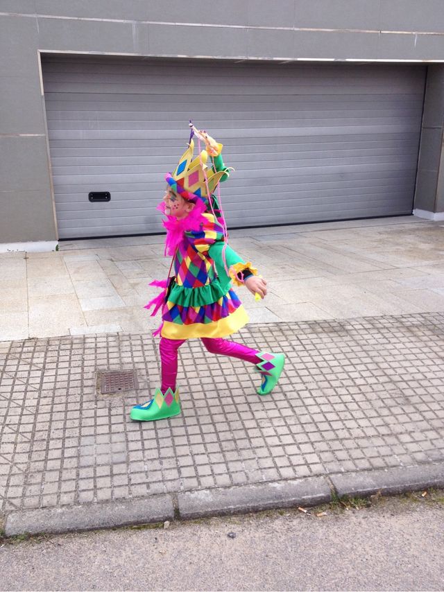 Disfraz familiar arlequín marioneta