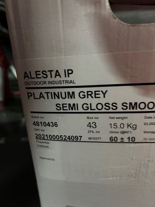 pintura en polvo gris plata