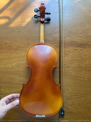 Violín de 1998 con arco, funda, respaldo de cuello