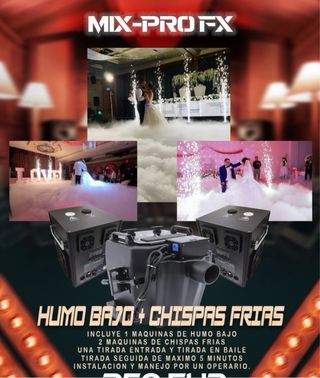 DJ iluminacion sonido, música, efectos pirotecnia