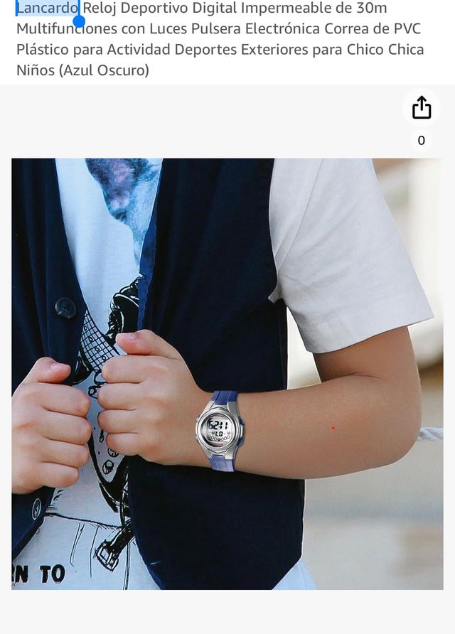 Reloj Deportivo Digital de 30m