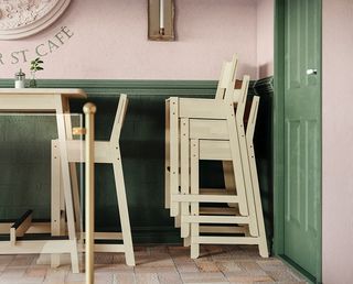Silla taburete apilable Ikea Norråker (4 unidades)