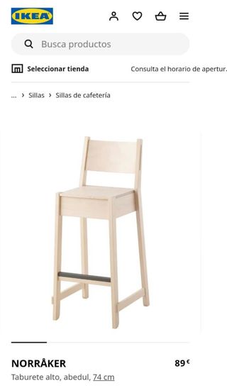 Silla taburete apilable Ikea Norråker (4 unidades)