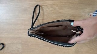 Bolso de mano con estampado de serpiente