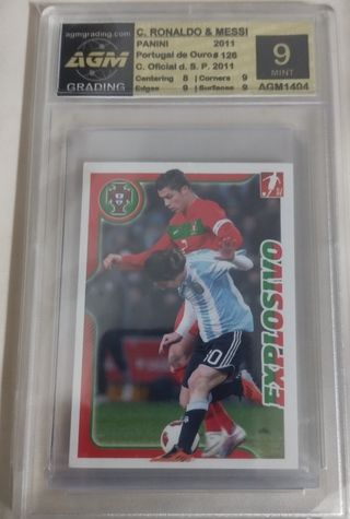 Panini 2011 #126 Messi/Ronaldo explosivo. Grado 9
