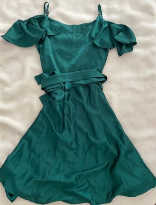 vestido de fiesta verde esmeralda