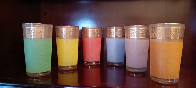 Jarra y vasos vintage