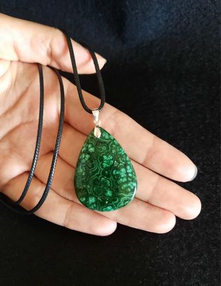 Colgante de Malaquita y Plata de Ley.