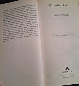 El castillo blanco libro de Orhan Pamuk