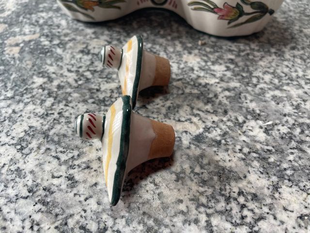 Set olio e aceto dipinti a mano ceramiche Deruta