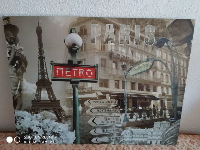 lienzo con montaje fotográfico 