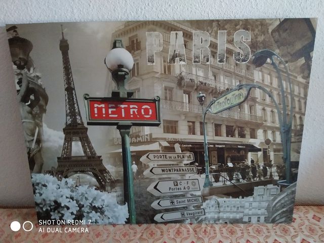 lienzo con montaje fotográfico 