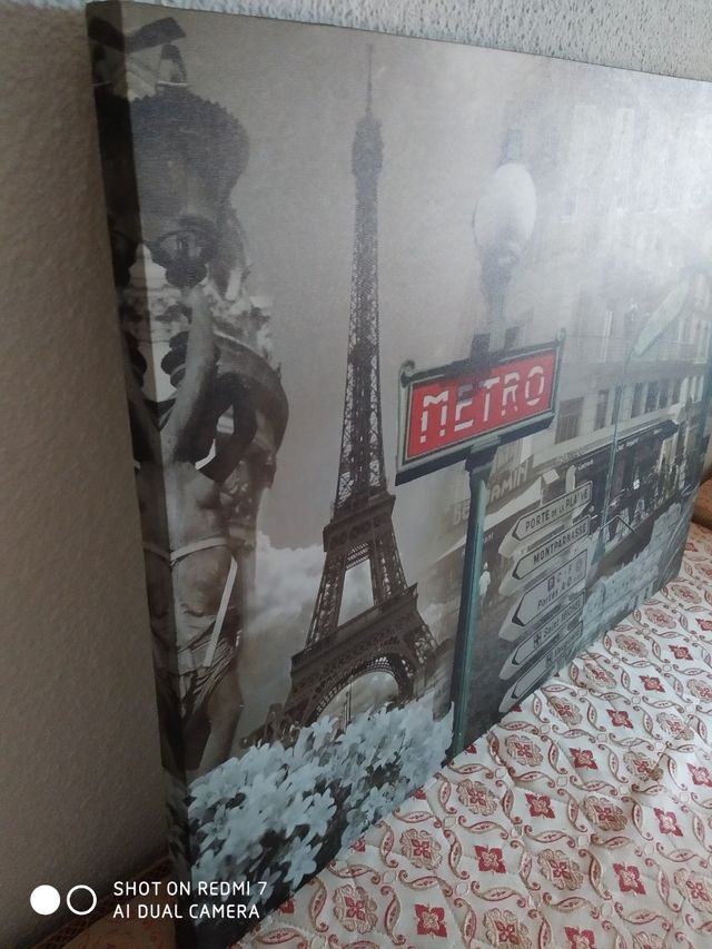 lienzo con montaje fotográfico 