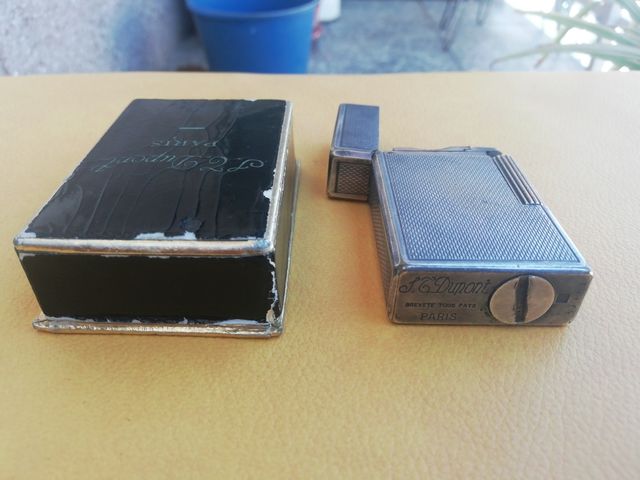 Antiguo mechero gasolina Dupont de plata años 40? 