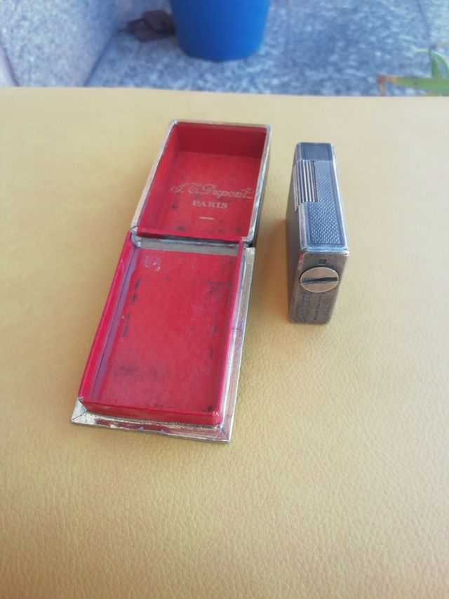 Antiguo mechero gasolina Dupont de plata años 40? 