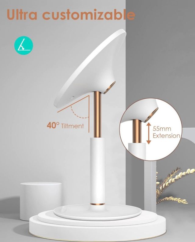 Specchio LED con mini specchio ingranditore