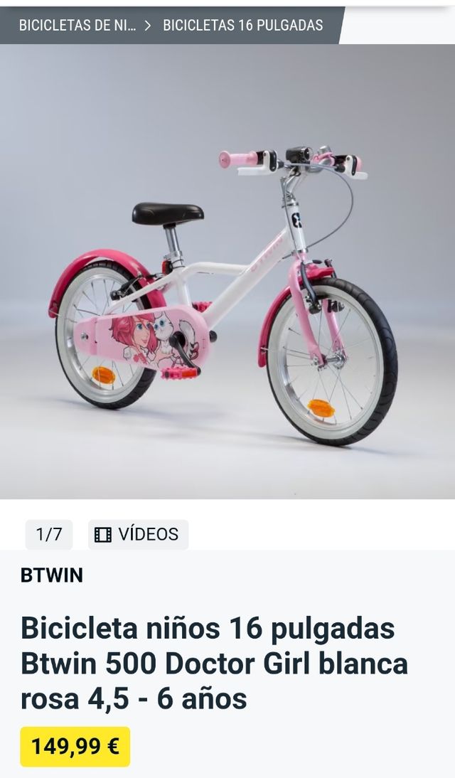 Bici niña 5-7 años