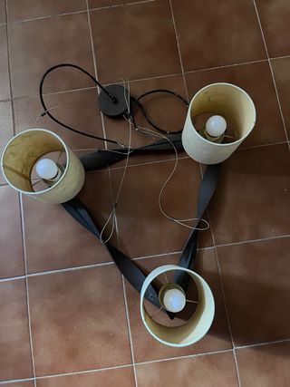 Juego de 3 Lámparas 2 de techo y 1 de pared