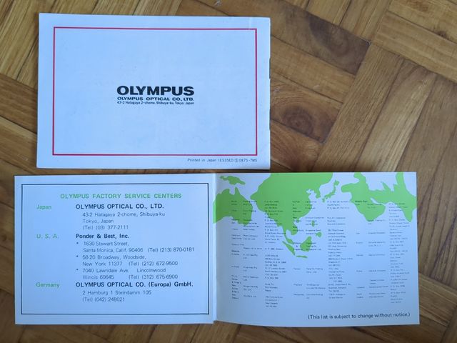 Manual instrucciones Olympus 35ED