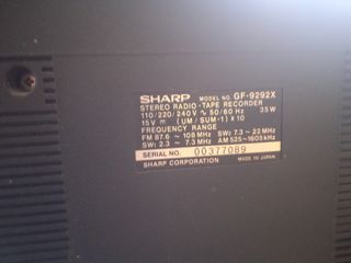 radio casete SHARP GF-9292