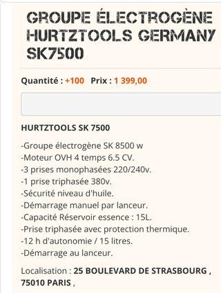 Generador 7500W de gasolina