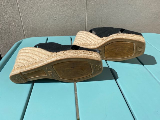 Cuña esparto Castañer negras núm 38