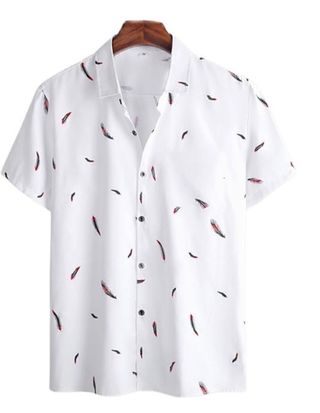 Camisa hawaiana plumas