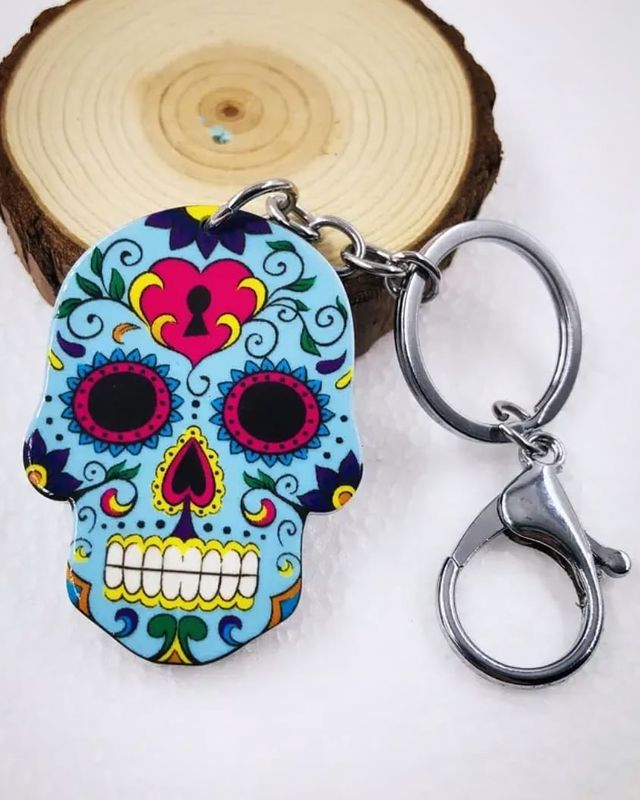 LLAVERO   CATRINA AZUL.