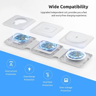 ★ Cargador Apple 3en1, 15W, plegable, inalámbrico